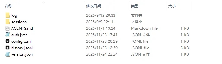 Codex 设置截图